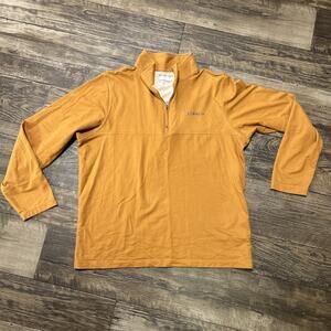 Columbia Men’s Quarter Zip Orange Medium M Shirt Omni-Wick